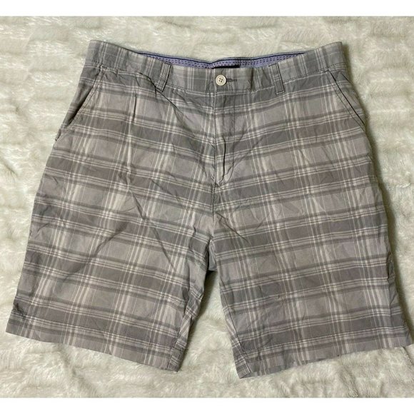 Tommy Hilfiger Men’s Sz 36 Shorts Gray Casual Linen Cotton Golf - Picture 1 of 11